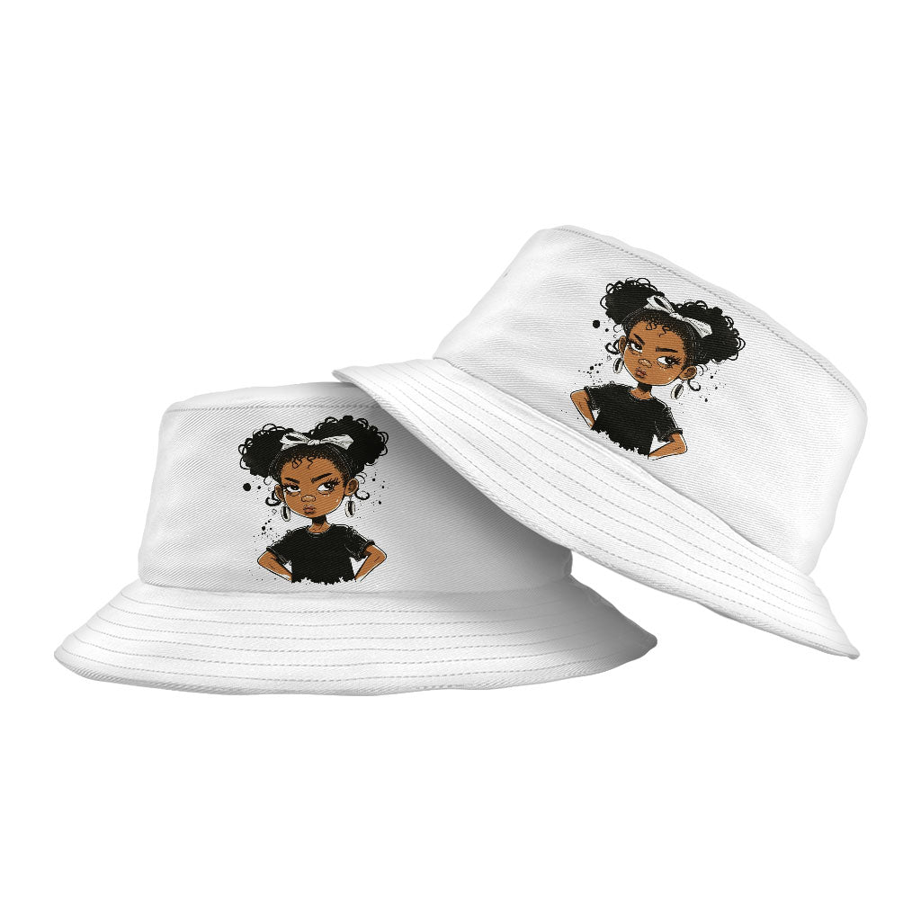 Anime Girl Power Bucket Hat - Cute Hat - Graphic Bucket Hat