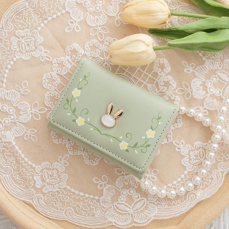 Charming Rabbit Three-Fold Multi-Card Wallet