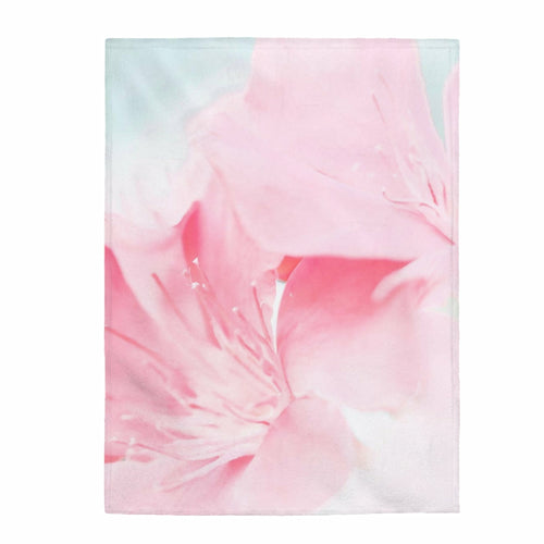 Home Decor, Throw Blanket Sofa/Bedding/Travel, Pink Flower Bloom,