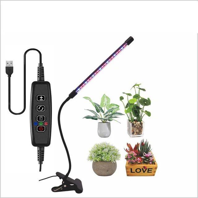 Multi-Mode Indoor LED Grow Light with Timer & 10-Level Dimmer