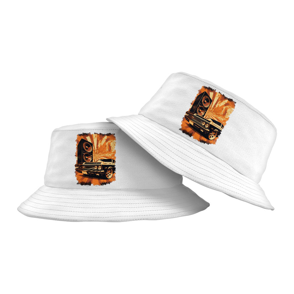 Retro Car Bucket Hat - Trendy Hat - Cool Bucket Hat