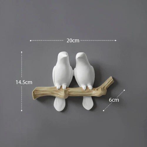 Charming Resin Bird Wall Hanger - Decorative Key, Towel, and Clothes Hook