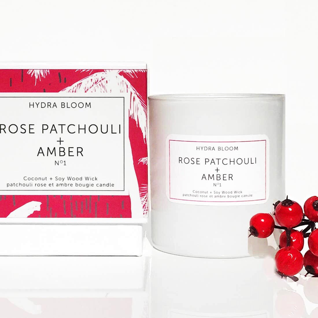 Rose, Patchouli & Amber Natural Candle