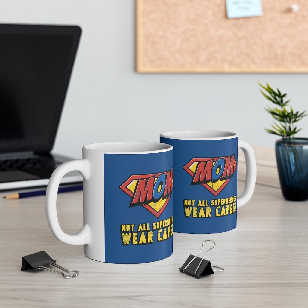 Mom Super Hero Theme Mug 11oz