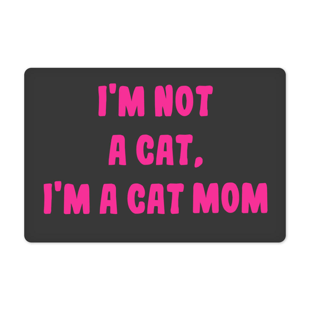 I'm Not a Cat Pet Food Mat - Cute Anti-Slip Pet Bowl Mat - Printed Pet Feeding Mat