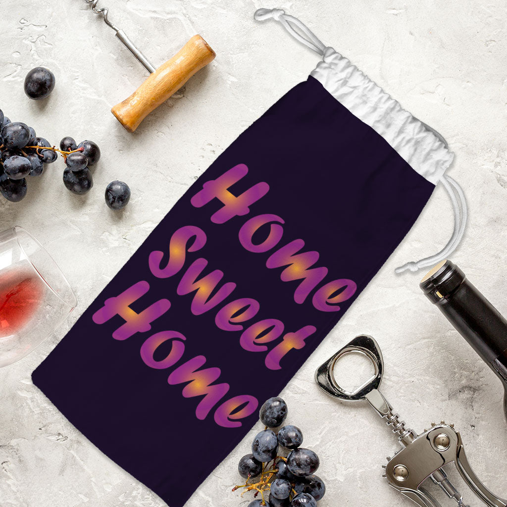 Home Sweet Home Wine Tote Bag - Best Design Wine Tote Bag - Printed Wine Tote Bag