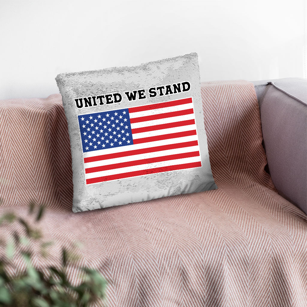 USA Flag Sequin Pillow Case - Patriotic Pillow Case - Trendy Pillowcase