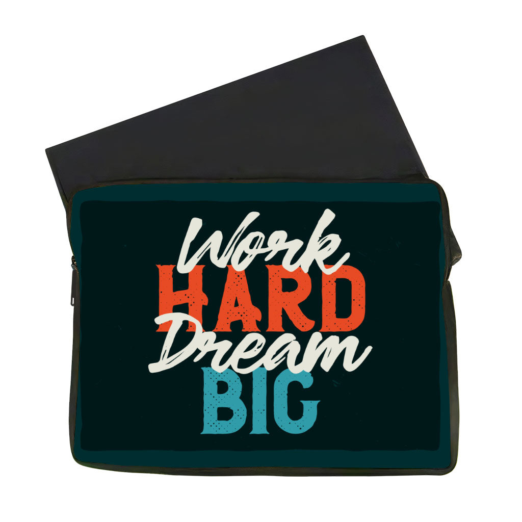 Work Hard Dream Big MacBook Air 14" Two-Sided Sleeve - Motivational Laptop Sleeve - Cool MacBook Sleeve