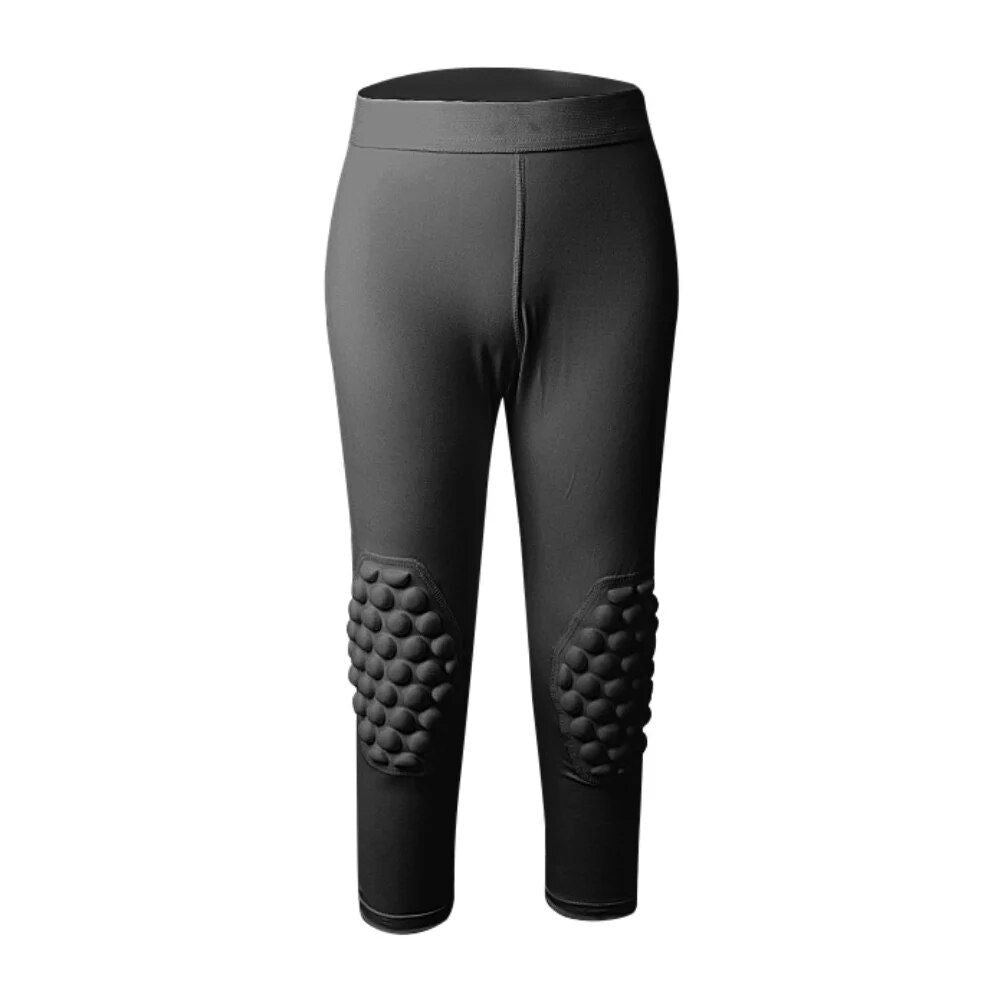 Kids' 3/4 Sports Protective Leggings: Quick-Dry, Anti-Collision for Football, Basketball & More