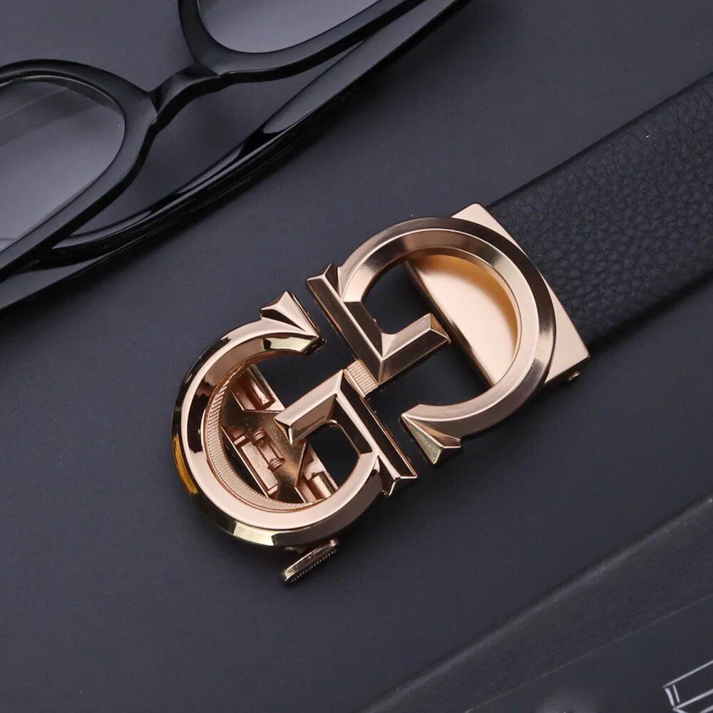 Premium Leather Automatic Buckle Business Belt