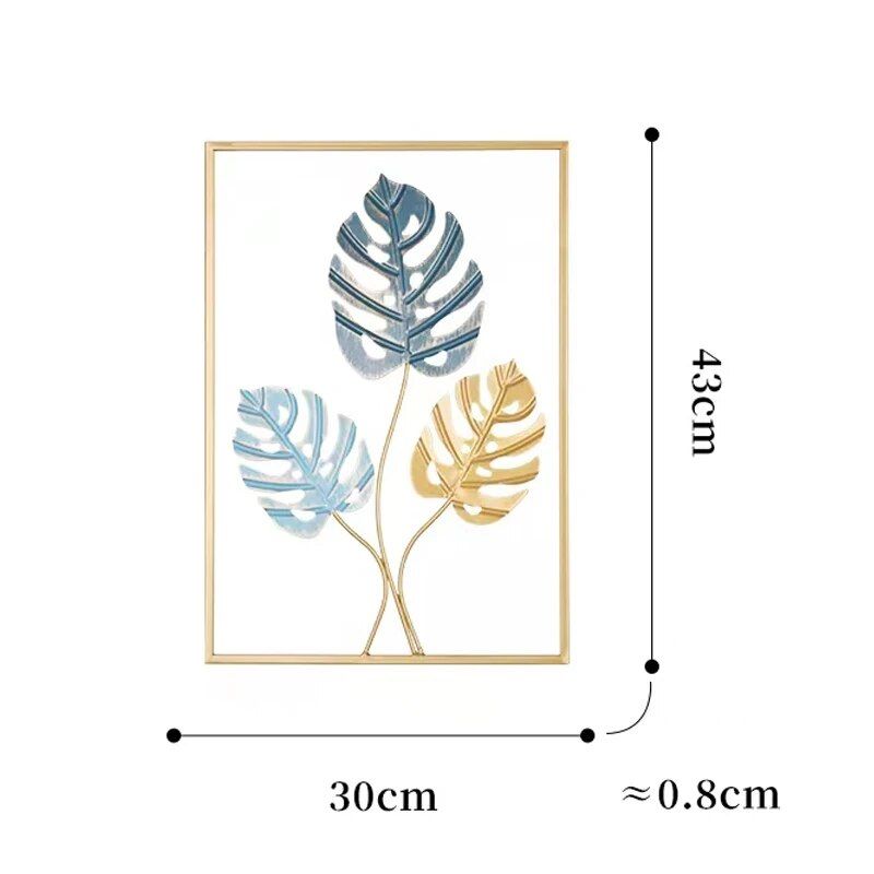 Modern Nordic Ginkgo Leaf Metal Wall Art