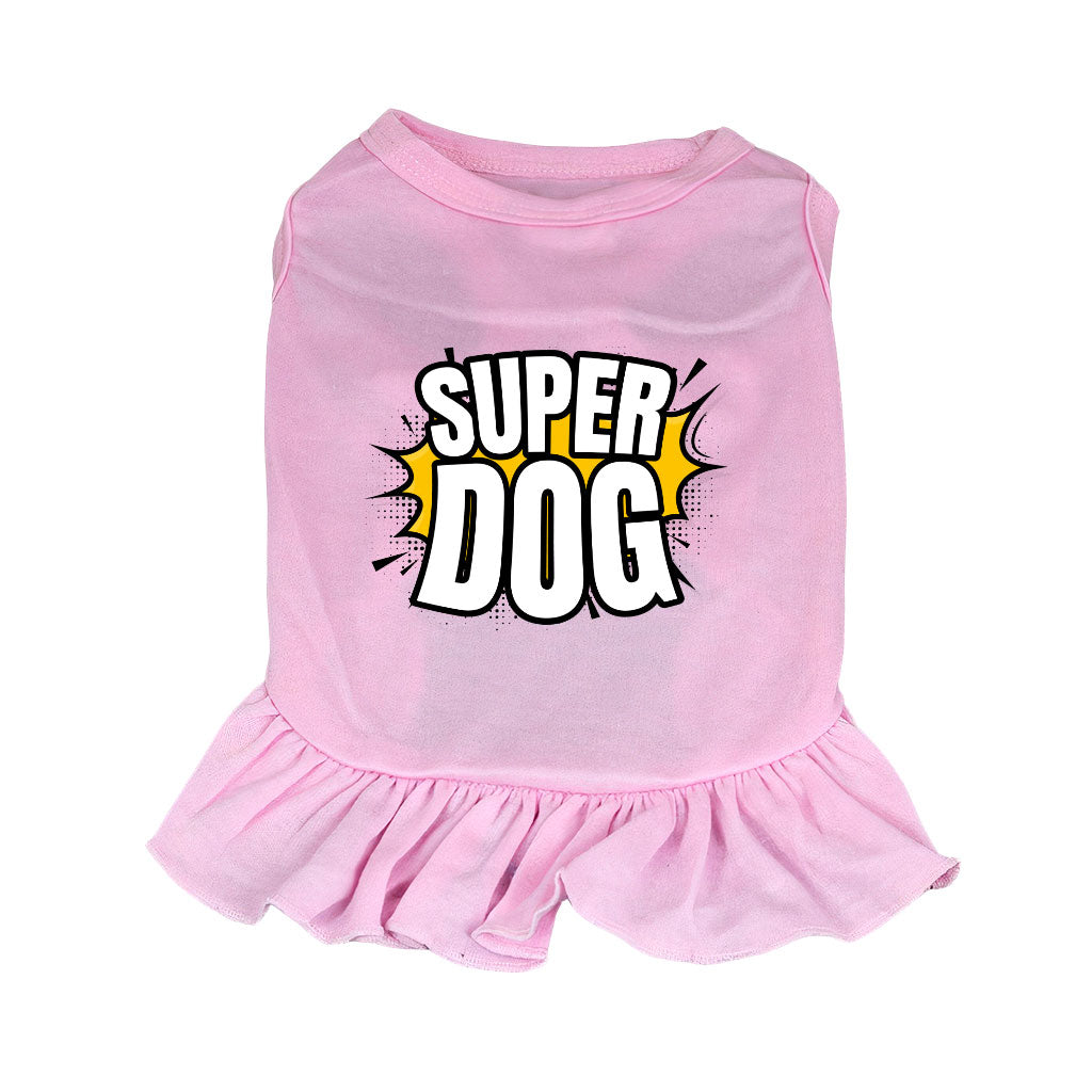 Super Dog Sundress - Colorful Dog Dress Shirt - Graphic Dog Clothing