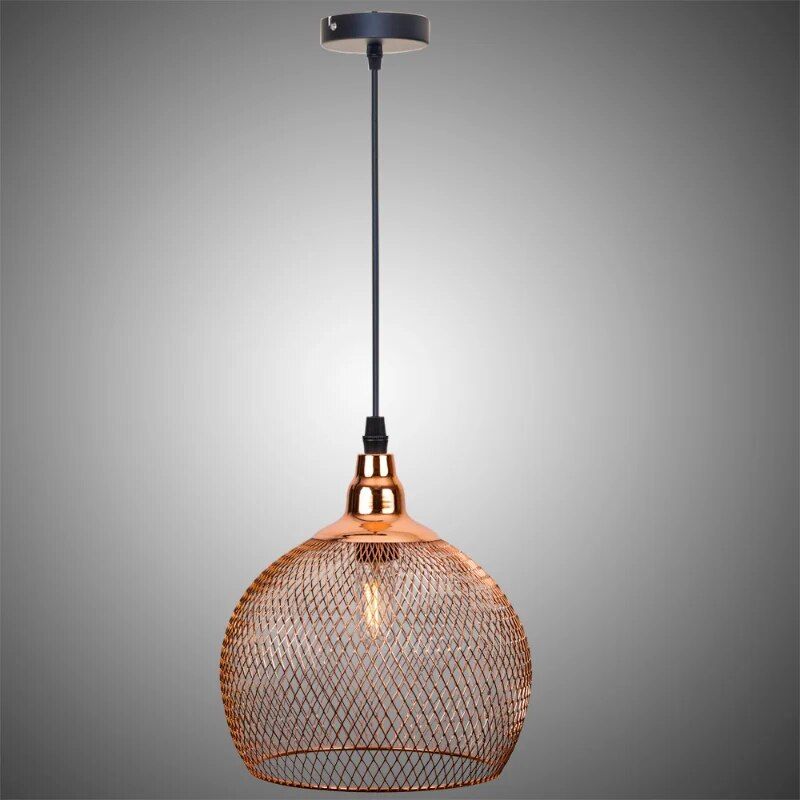 Retro Rose Gold Bird Cage Chandelier