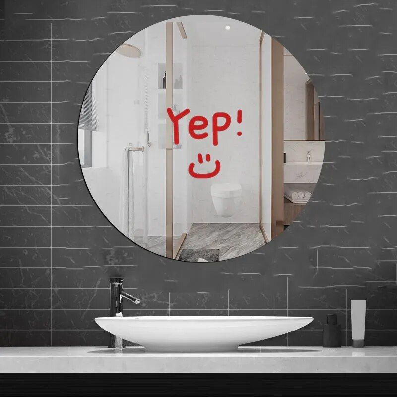 Acrylic Large Happy Smile Mirror