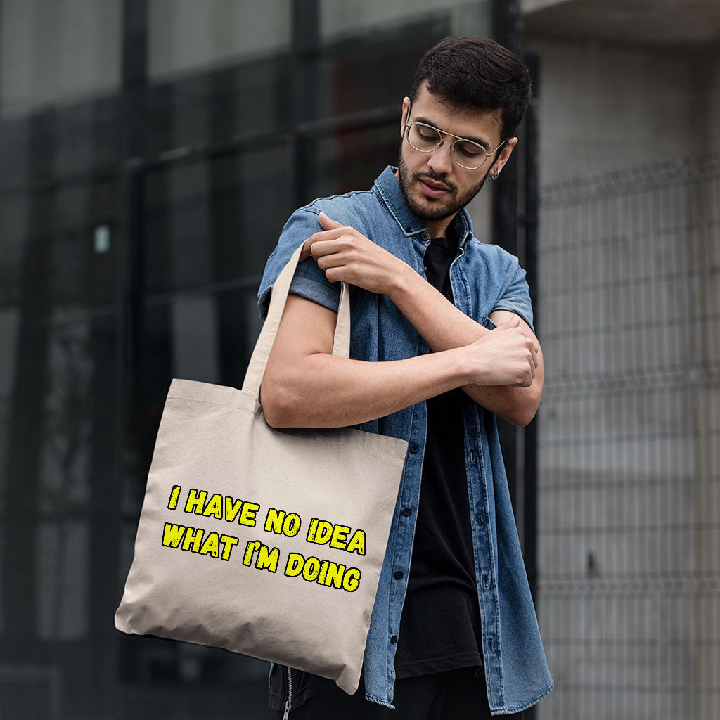 Funny Quote Small Tote Bag - Trendy Shopping Bag - Graphic Tote Bag