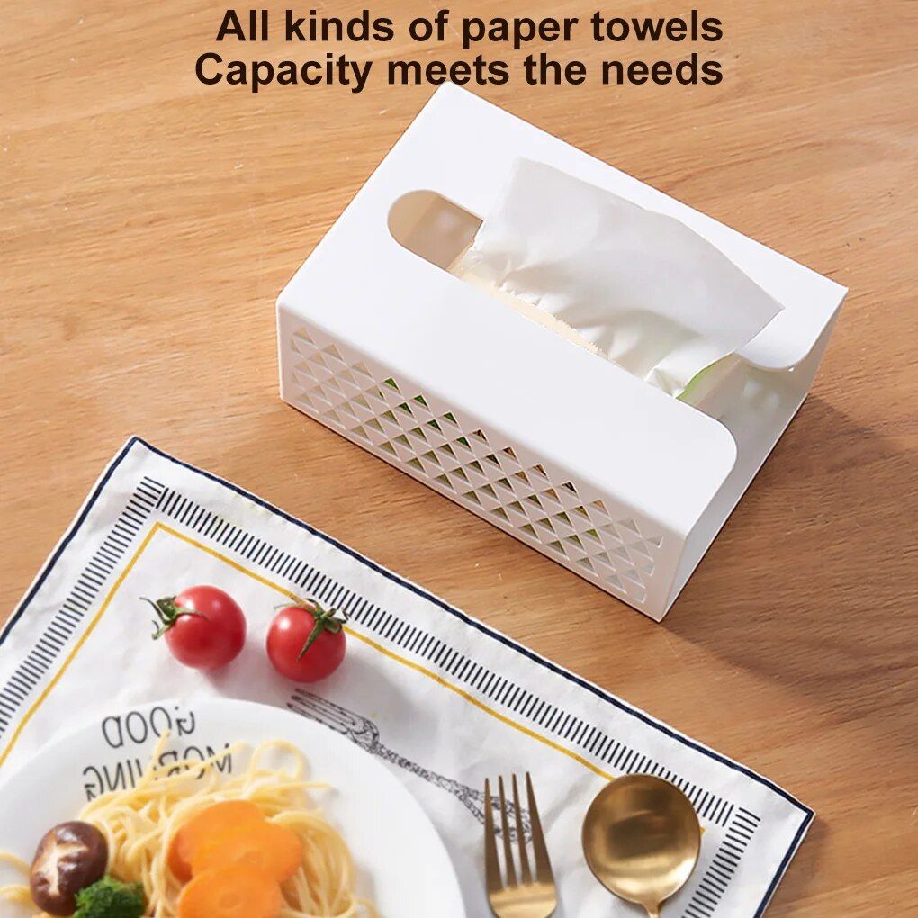 Modern Multifunctional Wall-Mounted Tissue Holder - Space Saving Bathroom Organizer