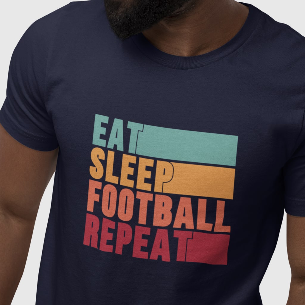 Eat Sleep Football Unisex Jersey T-Shirt Made in USA