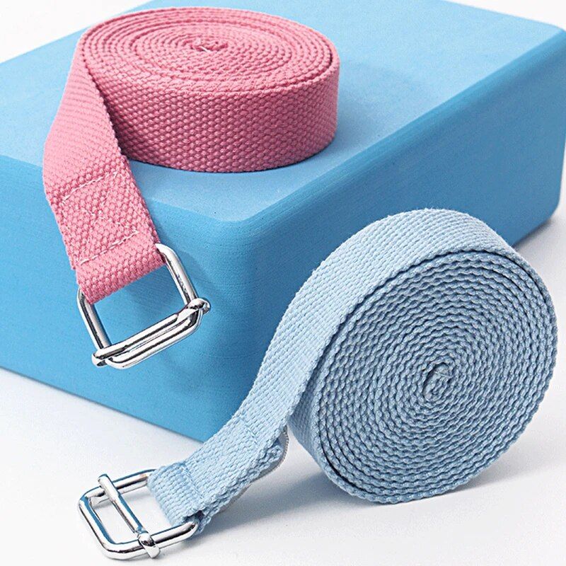 Premium Cotton Yoga Stretch Strap - 2.5m Durable D-Ring Belt for Enhanced Flexibility & Fitness