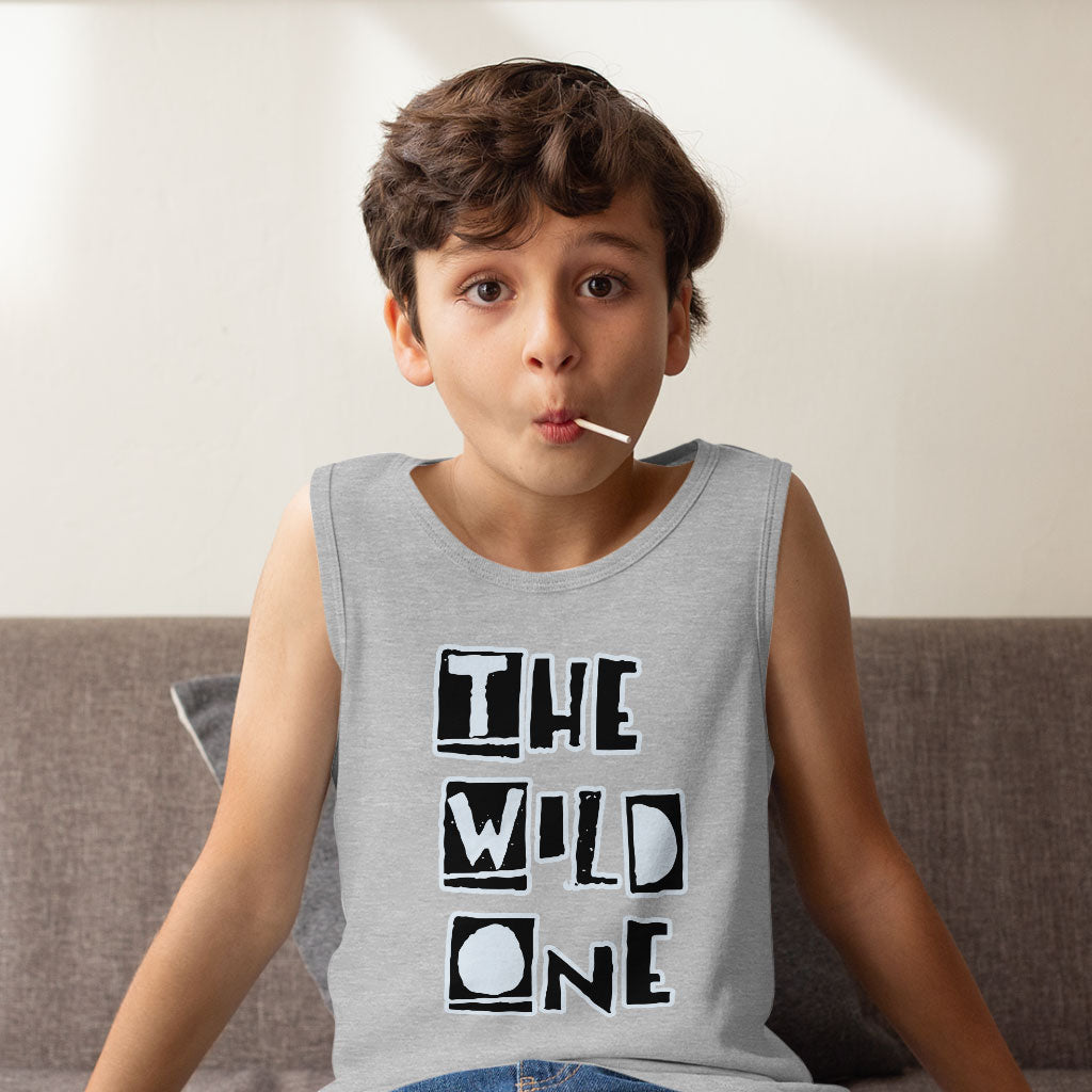 The Wild One Kids' Jersey Tank - Best Design Sleeveless T-Shirt - Trendy Kids' Tank Top