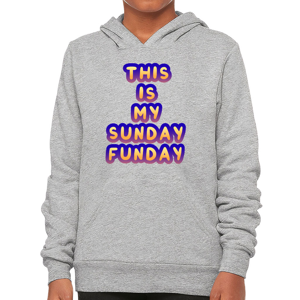 Sunday Funday Kids' Sponge Fleece Hoodie - Cute Design Kids' Hoodie - Graphic Hoodie for Kids