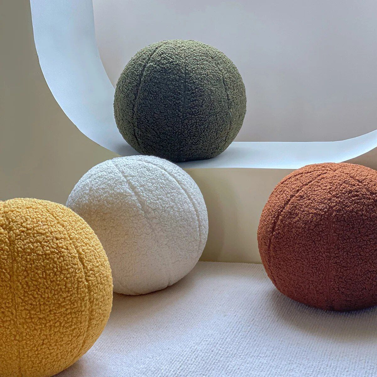 Luxurious Wool Ball Cushion