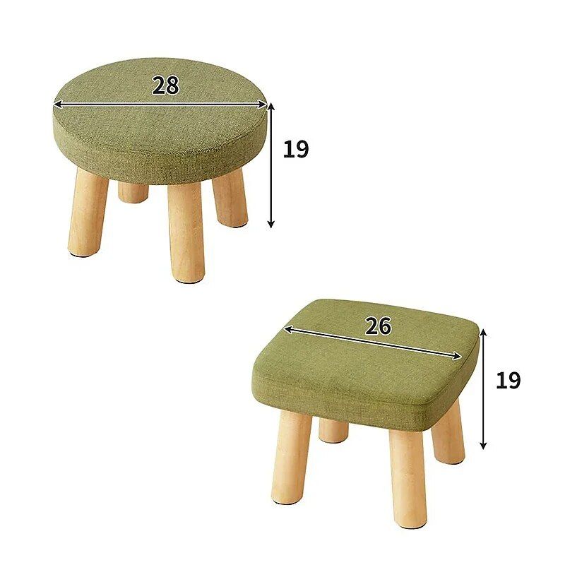 Eco-Friendly Wooden Ottoman Stool