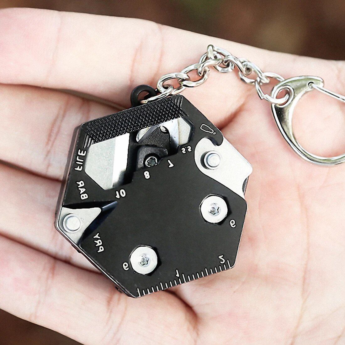 Hexagonal Multitool Keychain