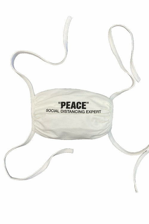 Peace Love Unity Respect "P.L.U.R." Adjustable tie up mask washable