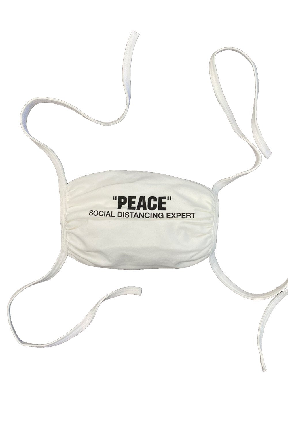 Peace Love Unity Respect "P.L.U.R." Adjustable tie up mask washable