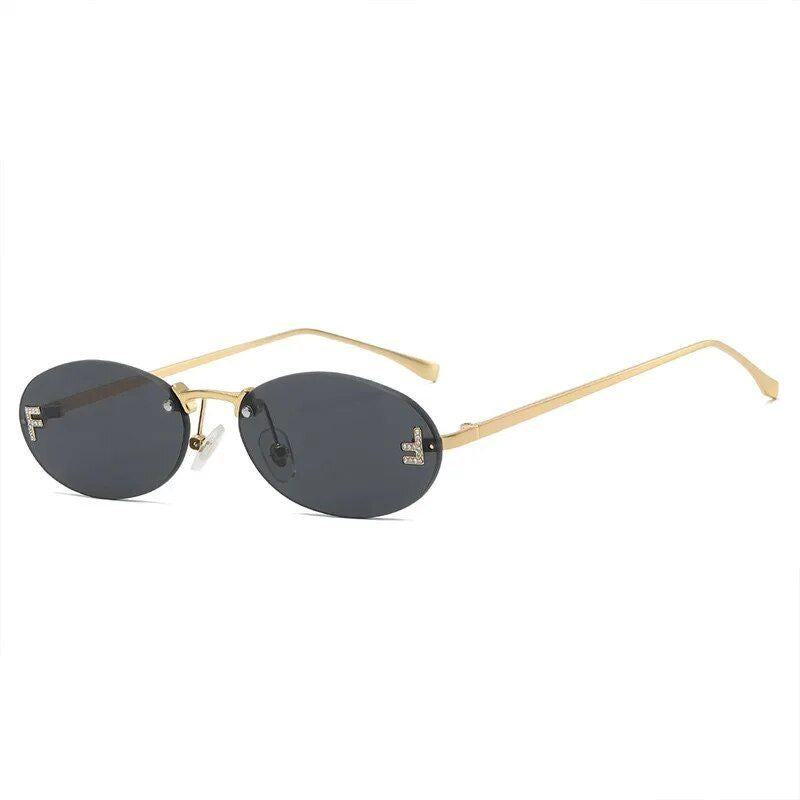 2023 Rimless Cat Eye Sunglasses for Women