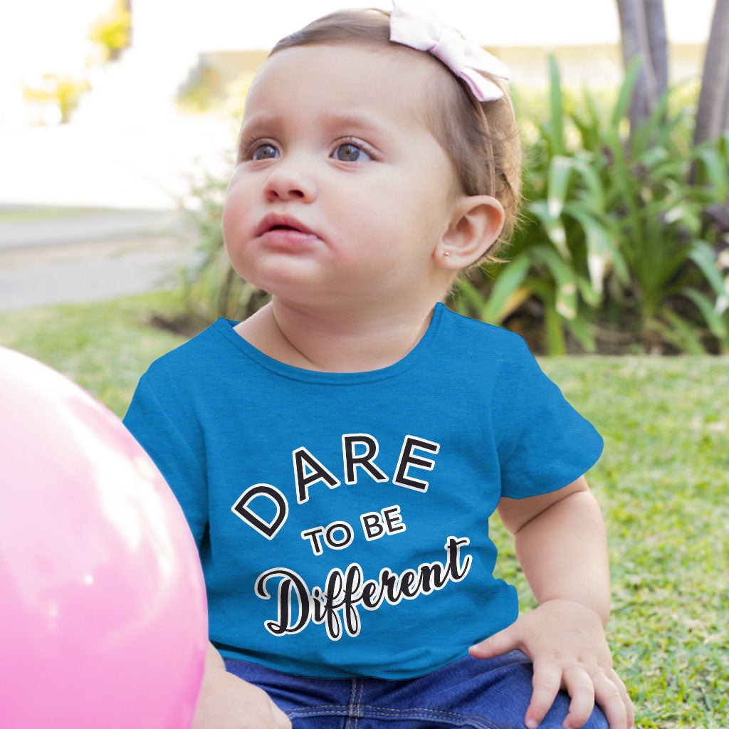 Dare to Be Different Baby Jersey T-Shirt - Cool Baby T-Shirt - Graphic T-Shirt for Babies