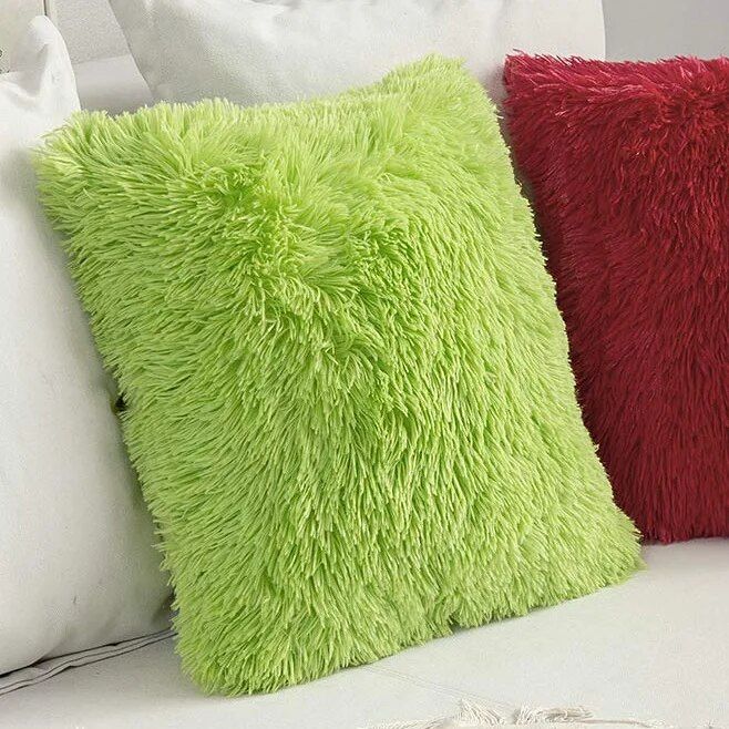 Luxurious Plush Fur Cushion Cover