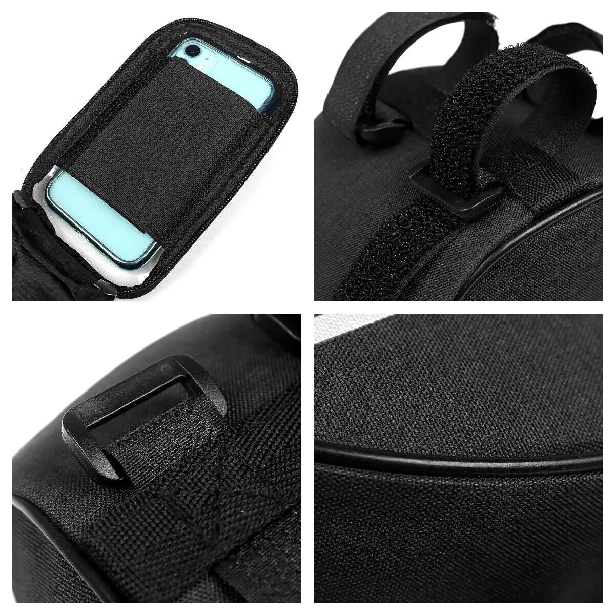 Waterproof Top Tube Bike Bag with Touch Screen Phone Holder