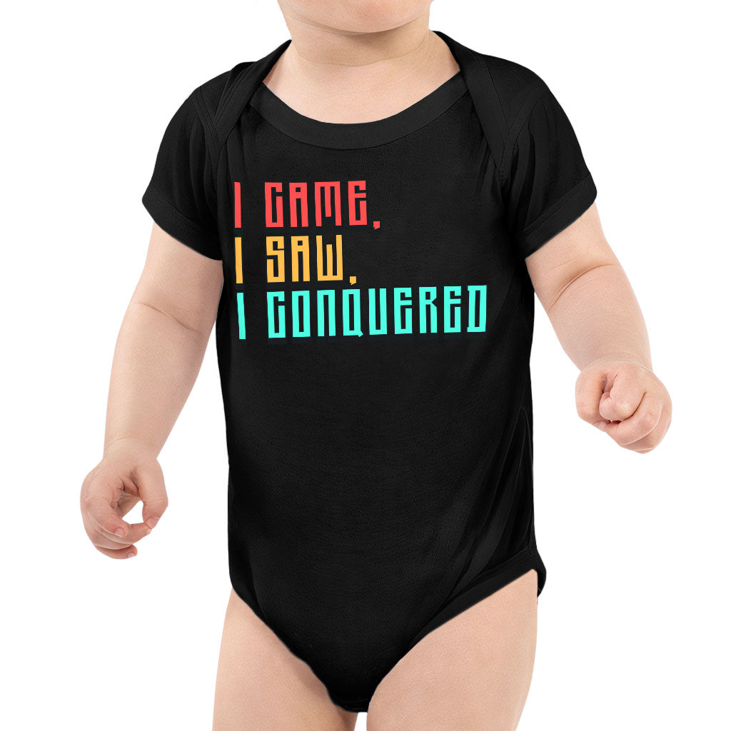 I Came I Saw I Conquered Baby Jersey Onesie - Cool Baby Bodysuit - Best Selling Baby One-Piece