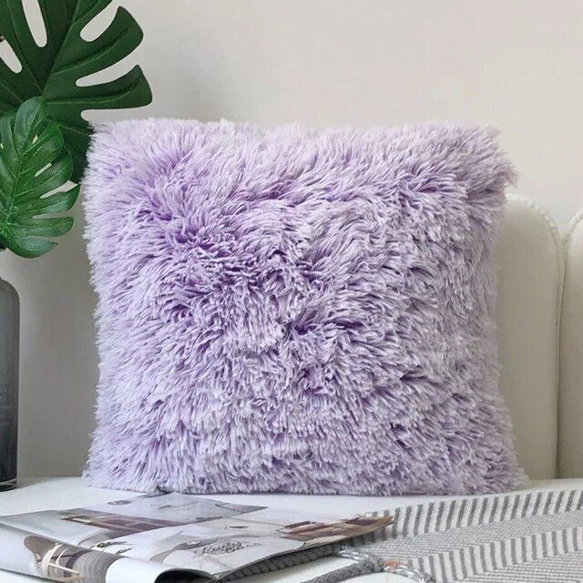 Luxurious Plush Fur Cushion Cover