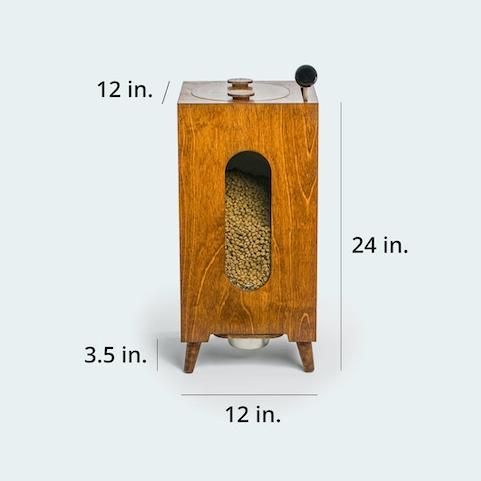 Wooden Large-Capacity Pet Food Storage and Feeding Station