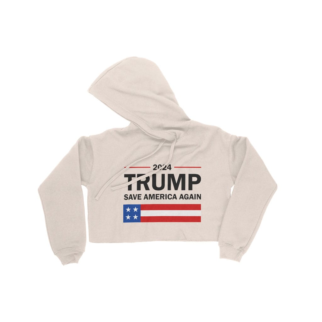 Women's Cropped Fleece Trump Hoodie