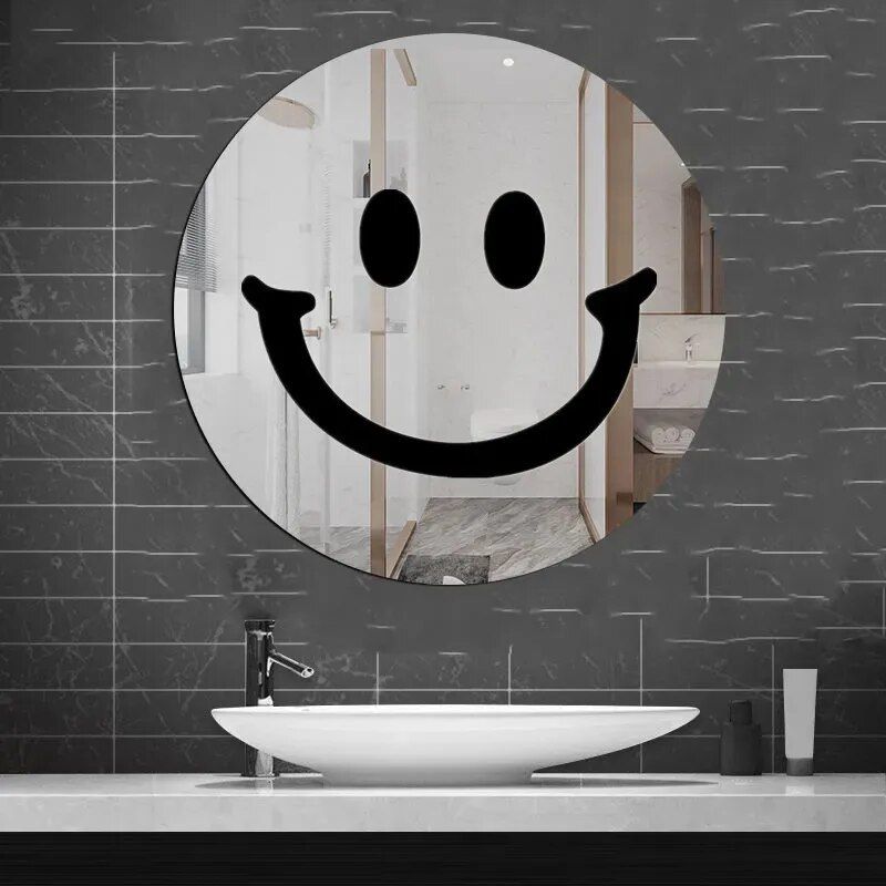 Acrylic Large Happy Smile Mirror