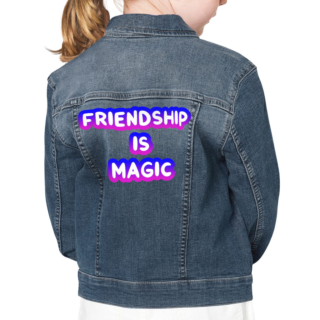 Friendship Is Magic Kids' Denim Jacket - Cool Jean Jacket - Printed Denim Jacket for Kids