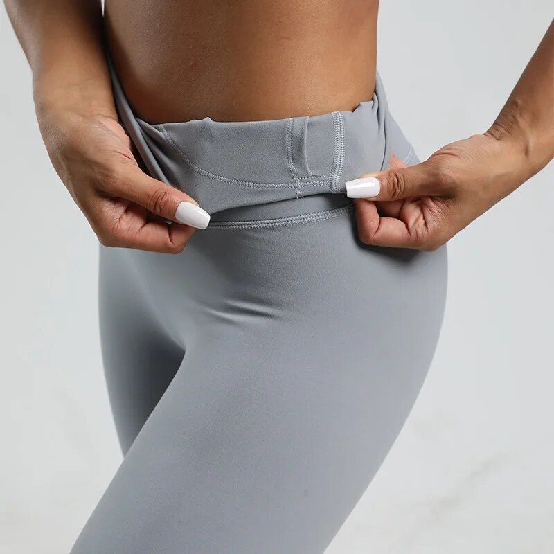 High-Waist Solid Yoga Shorts for Women