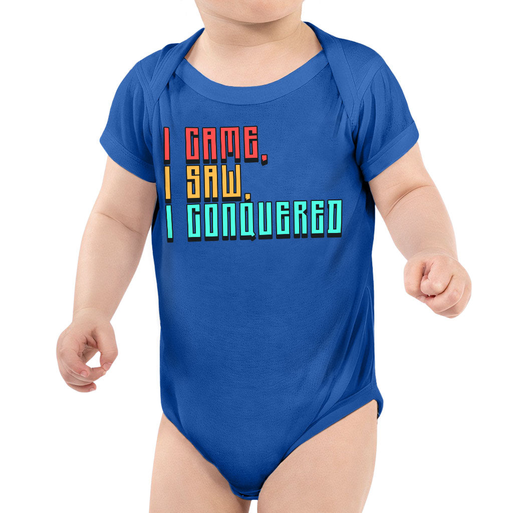 I Came I Saw I Conquered Baby Jersey Onesie - Cool Baby Bodysuit - Best Selling Baby One-Piece