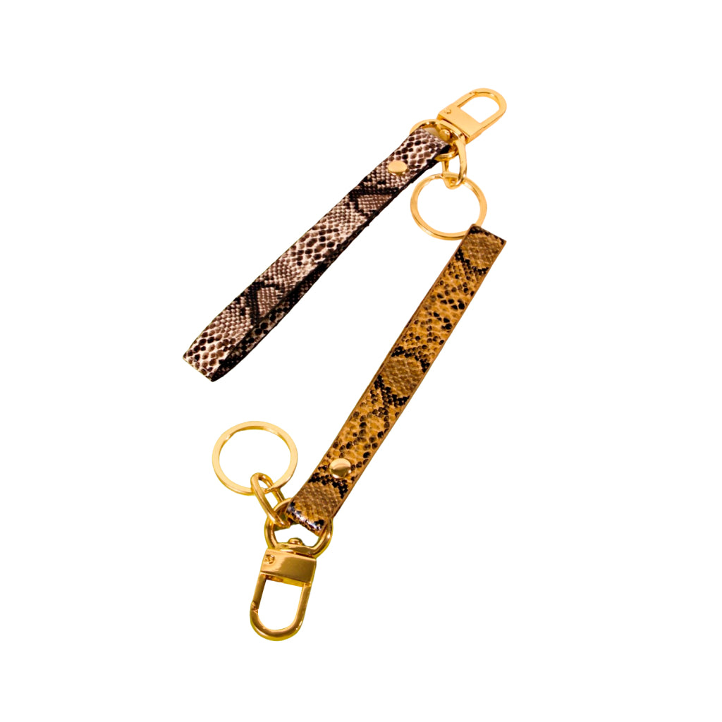 Snake Skin Print Key Strap