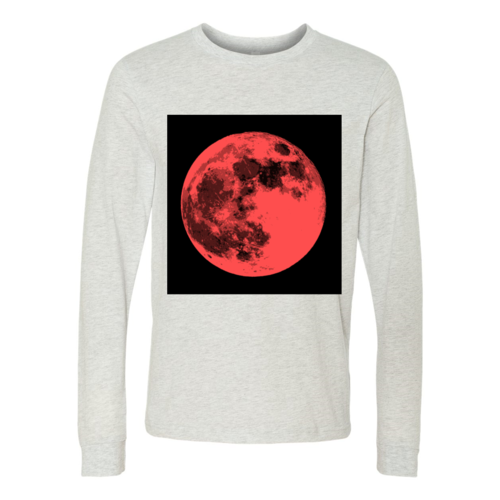 Contemporary Moon Long Sleeve Men's Jersey Tee