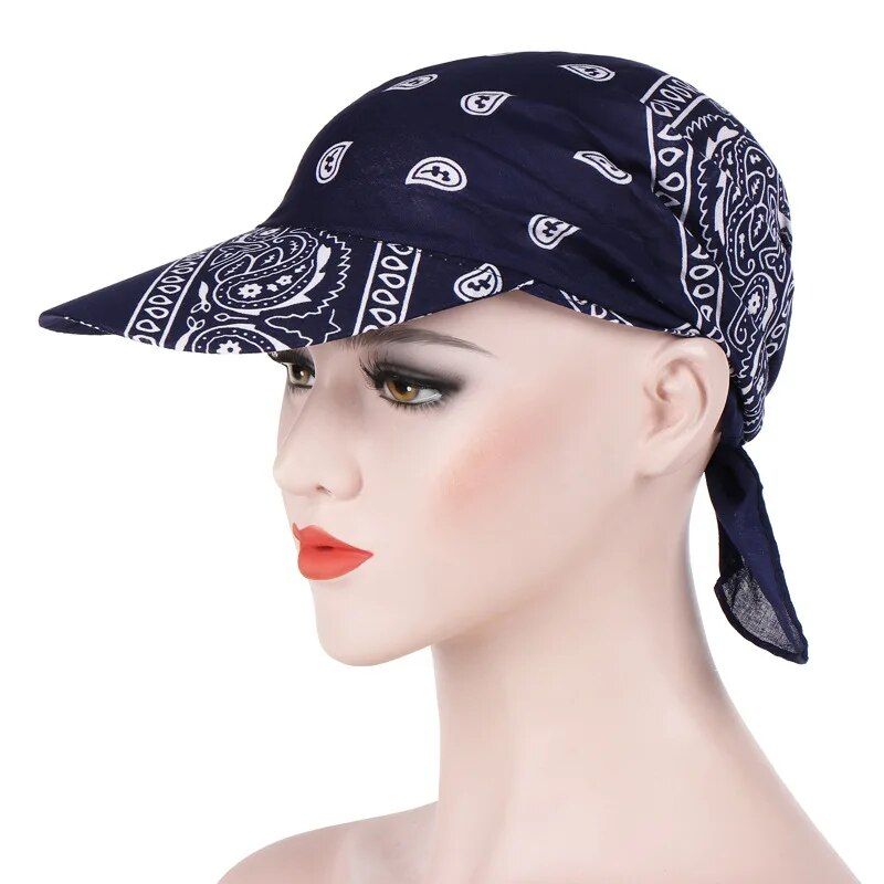 Multi-Season Women's Beach Turban with Sunscreen Brim