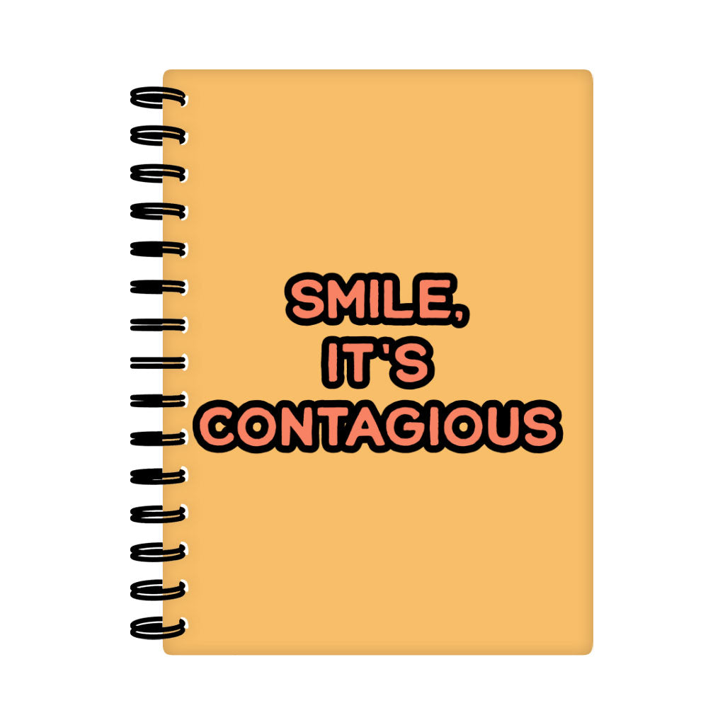 Smile Spiral Notebook - Funny Notebook - Cool Trendy Notebook