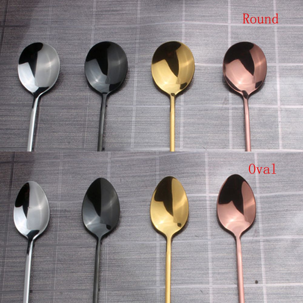 4 Colors Stainless Steel Spoon With Long Handle