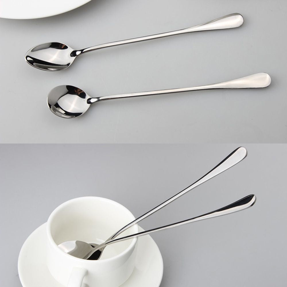 4 Colors Stainless Steel Spoon With Long Handle