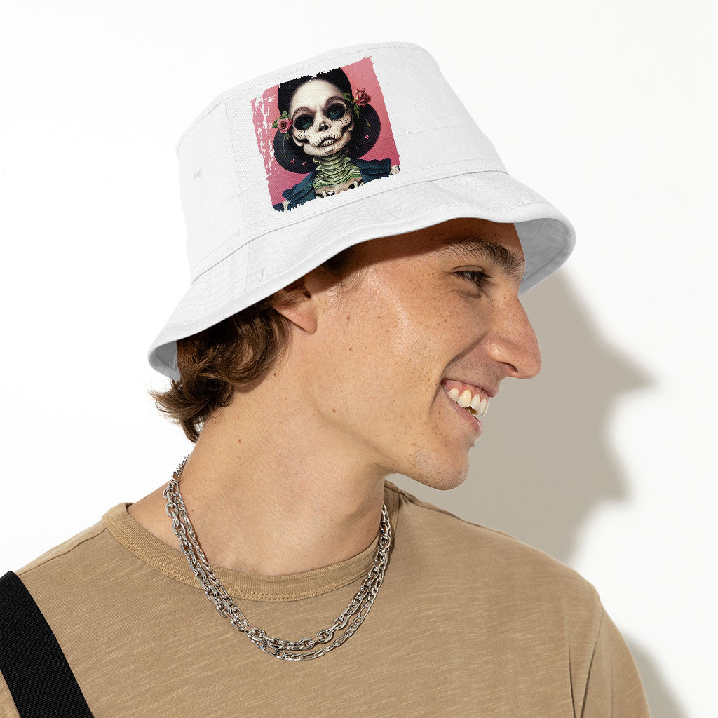 3D Skull Bucket Hat - Skeleton Hat - Halloween Themed Bucket Hat