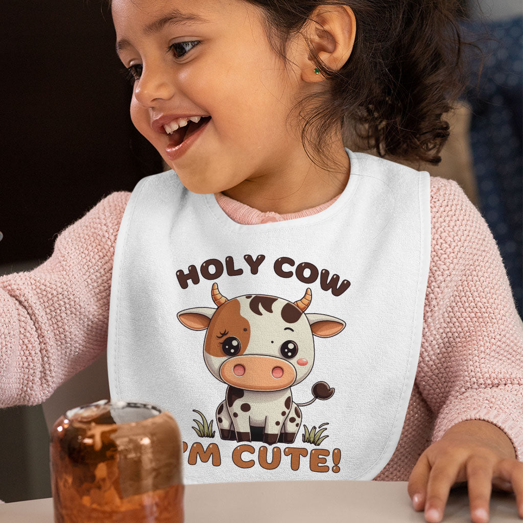 Holy Cow Baby Bibs - Kawaii Baby Feeding Bibs - Cartoon Bibs for Eating