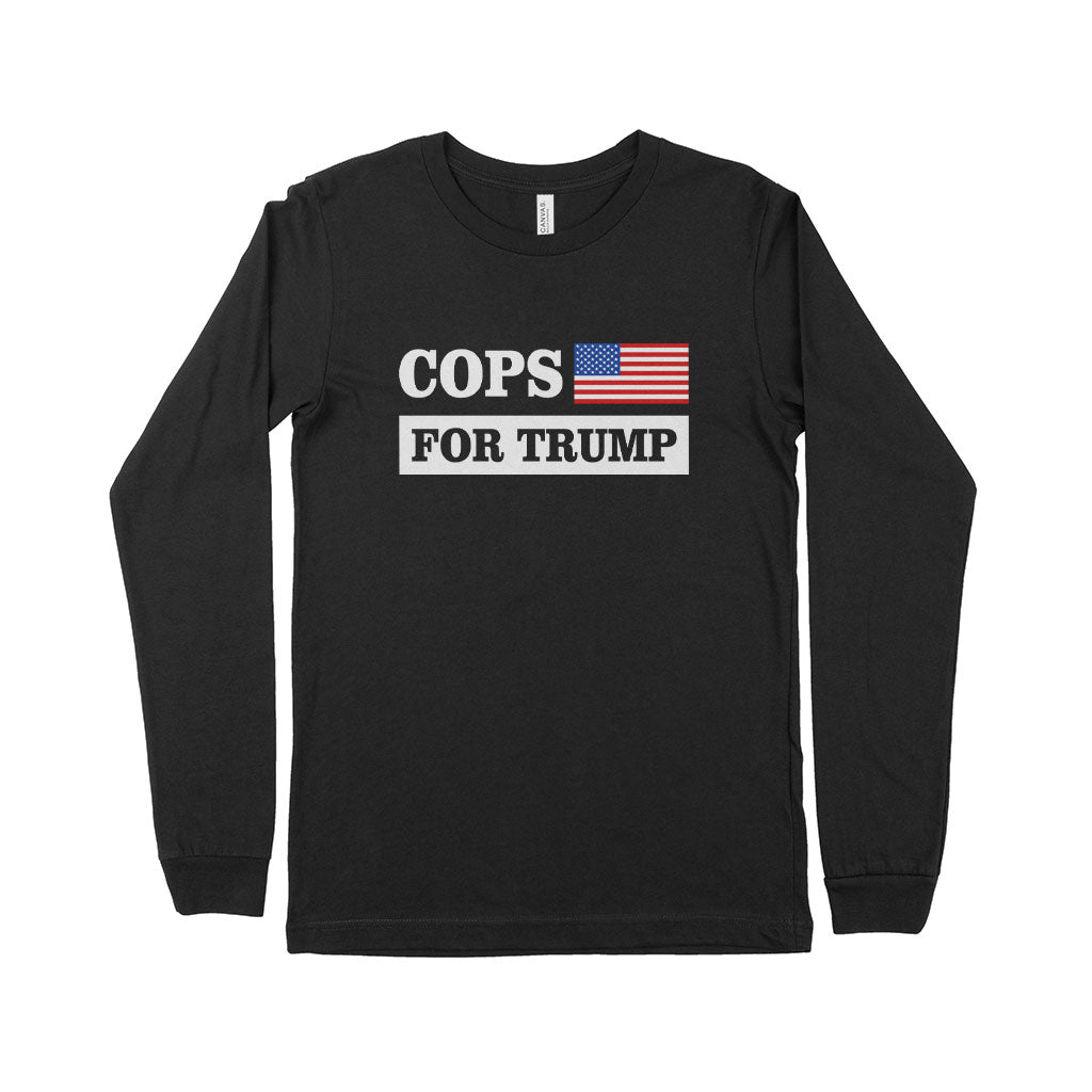 Long Sleeve Cops for Trump T-Shirt - President Trump T-Shirts